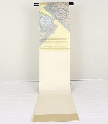 【美品】正絹・螺鈿袋帯 新品 さが美謹製 螺鈿作家 藤本隆士 落款 優彩錦“華を湛え光に