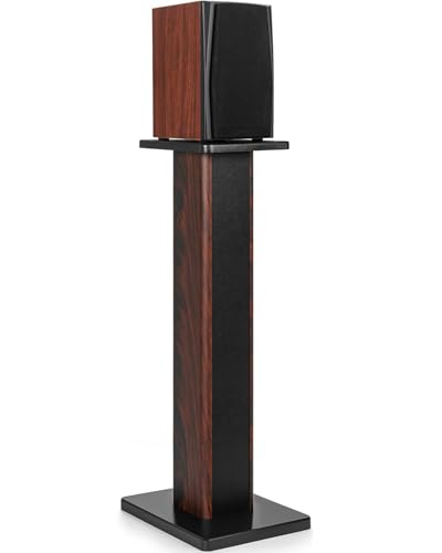 Support de haut-parleur home cinéma en bois stable et pied d'enceinte hi-fi 90 cm