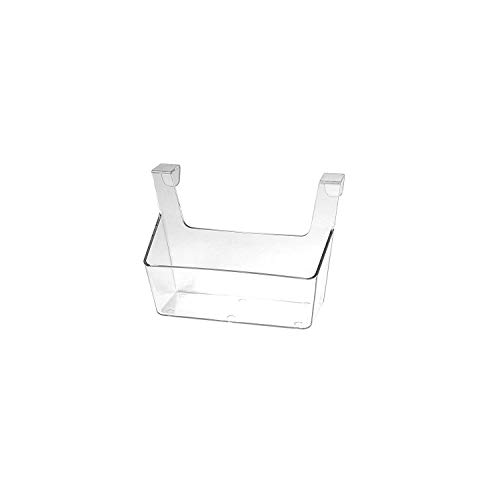 Spectrum Diversified Crystal Over-the-Cabinet-Door Basket, Durable Plastic Under Sink Organizer, No-Installation Under Sink Storage Basket, Plastic Storage & Organization for Kitchen & Bathroom, Clear