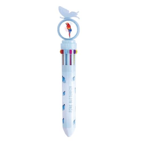 Stylo à bille multicolore rétractable perroquet Psittaciformes no/no pour écrire