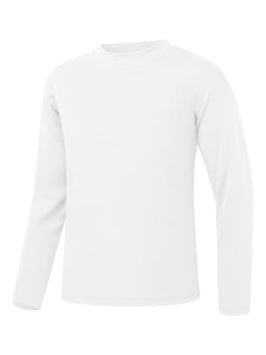 4T to Youth Neon Shirt Kids Rash Guard UPF 50+ Dry Fit Athletic Long Sleeve T Shirts for Boys Girls Sports Undershirt2