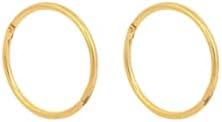 STUDEX 1/2" Sensitive Gold Plated Smooth Hinged Hoop | Hypoallergenic and Nickel Free for Sensitive Ears | Hoop Earrings for Adults-PR-852-S