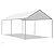 Quictent 10x15 ft Heavy Duty Car Canopy Galvanized Frame Carport Outdoor Party Tent Boat Shelter with 3 Reinforced Steel Cables - White