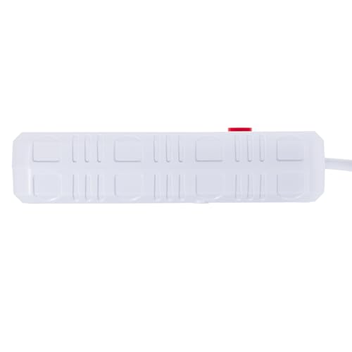 Listwa zasilająca Maclean MCE392/393 | 4 gniazda 3xUSB 2500W kabel 1,5 m gniazda wygięte pod kątem 45° | montaż pod biurkiem podświetlany wyłącznik do domu, biura (Biały, 3 m)