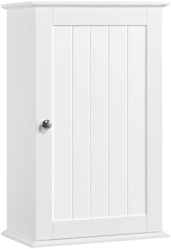 Yaheetech Bathroom Wall Cabinet, Medicine Cabinet with 2 Adjustable Shelves and Single Door, Bathroom Storage Cabinet Wall Mounted MDF Board for Bathroom, Kitchen, Laundry Room, White Yaheetech Bathroom Wall Cabinet, Medicine Cabinet with 2 Adjustable Shelves and Single Door, Bathroom Storage Cabinet Wall Mounted MDF Board for Bathroom, Kitchen, Laundry Room, White