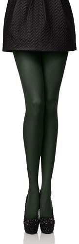 Antie Damen Mikrofaser Strumpfhose bunt AN-121 40 DEN (Dunkelgrün, L (40-44))