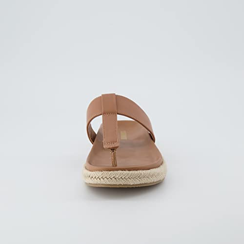 CUSHIONAIRE Women's Nacho Espadrille footbed sandal with +Comfort, Wide Widths Available, Latte 6.5