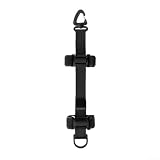 Jotekonoby Wanderrucksack-Verlängerungsgurt, Trekkingstock-Halter-Befestigung, Molle-Gurtband-Adapter für Taschen, Wasserflaschen-Trageschlaufe, verstellbarer Rucksack D (schwarz)