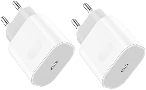 USB C Ladegerät, 25W Netzteil Adapter Stecker für iPhone 17/17 Pro/17 Pro Max/16 15 14 13 12 11 Pro Max Plus Air Mini/17e 16e /SE/XR/X/iPad,2 Pack USBC Ladestecker Netzstecker Schn
