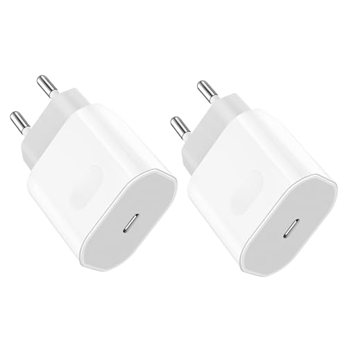 USB C Ladegerät 25W Netzteil Adapter Stecker für iPhone 17/17 Pro/17 Pro Max/16 15 14 13 12 11 Pro Max Plus Air Mini/17e 16e /SE/XR/X/iPad 2 Pack USBC Ladestecker Netzstecker Schnellladegerät Charger