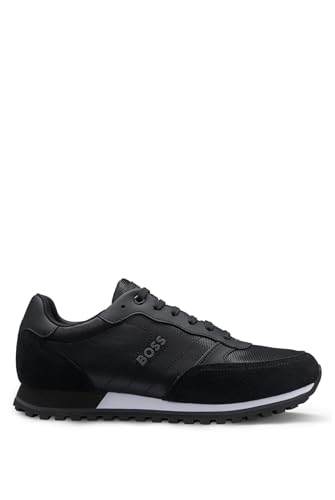 BOSS Men's Parkour Runn Sneakers, Black, 10