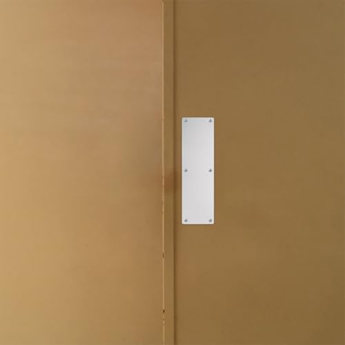 Placas de empuje de acero inoxidable para puertas interiores y de oficina, kit de 2 6