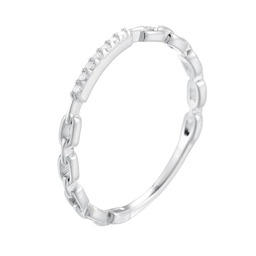 Bague Moissanite femme or blanc 9K 14K 18K anneau empilable personnalisée
