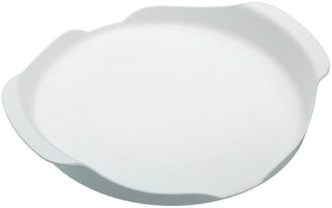 KitchenCraft Microwave Tray with Handles, Plastic, White, 23 cm