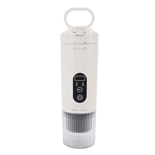 Eminchu Cafetera Portátil, Máquina de Café Espresso Eléctrica, Cafetera de Viaje con Presión de 21 Bares y Batería de 7800mAh, Compatible con Cápsulas y Café Molido, Ideal para Viajes, Camping (WHITE)