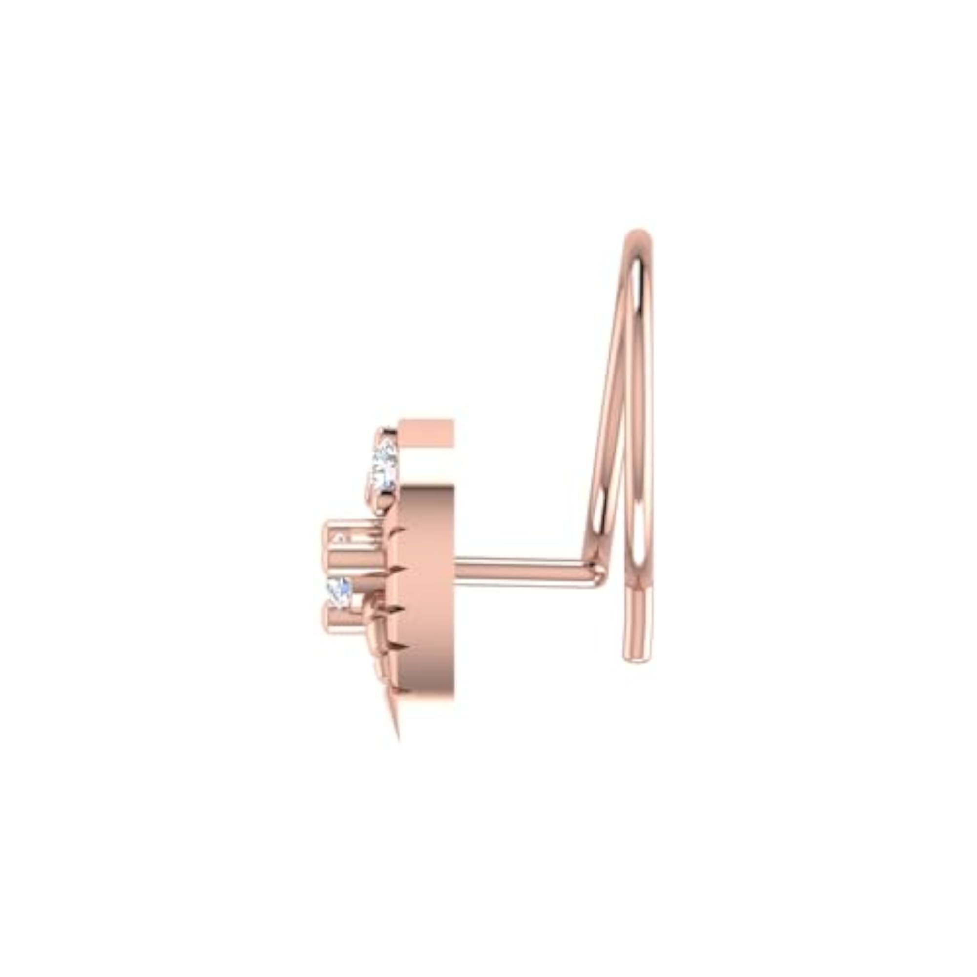 Women's 14Kt Rose Gold Stud Nosering