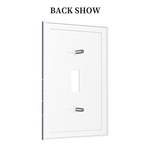 Starry Sky Single Toggle Light Switch Cover Decorative Wall Plate 1 Gang Suitable For Boy Girl Room Home Office Bathroom Restaurant Classroom Oversized Modern Design 3" X 5" #TOP3