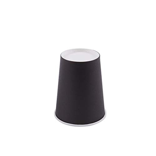 Herklotzn 20 papieren bekers (9 ) - effen effen kleuren verjaardag catering (zwart) - Afbeelding 8