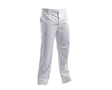 N0 Generico Pantalone da Lavoro Tipo IMBIANCHINO in Cotone 100% (Bianco, S)