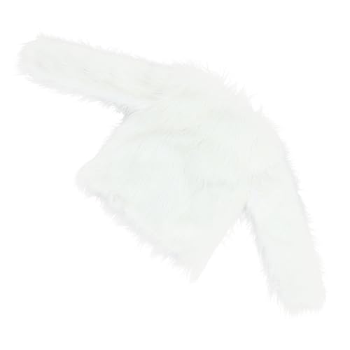 Manteau lumineux extérieur veste fausse fourrure LED blanche soirée