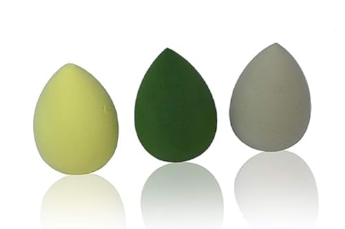 Image of Pink Shimmer Multicolor Tear Shape Mini Beauty Blender Sponge With Storage Box - Pack of 3, Assorted Colour (multicolor 3)