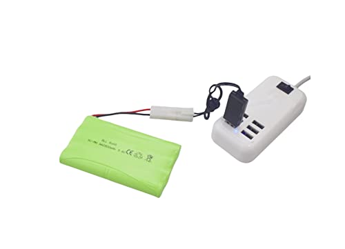 Fytoo 2PCS 9.6V 2800mah AA Rechargeable Batteries with Tamiya Plug with USB Charging Cable for RC Toy Cars Trucks Tanks Engineering Vehicles Remote Control Boats Rechargeable Batteries by Fytoo - Image 3