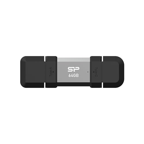 Silicon Power 64 GB Mobile C51 USB 3.2 Gen 1 Flash Drive (prata)