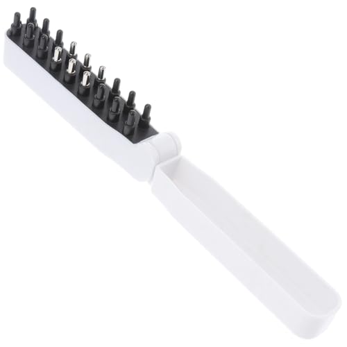 Rouleau de massage et peigne à médicament liquide en acier inoxydable pour cheveux