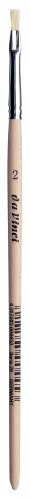 da Vinci Student Serie 29 Malpinsel, Flache weiße chinesische Borsten, mit einfachem Holzgriff, Größe 2