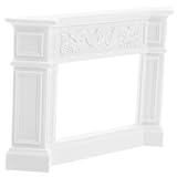 Abaodam Miniatur-feuerstelle Weiß Miniatur-Kamin für Puppenhaus Miniaturmöbel Vintage Stil Kunsthandwerk Fotorequisiten für DIY Kreative Szenendekoration