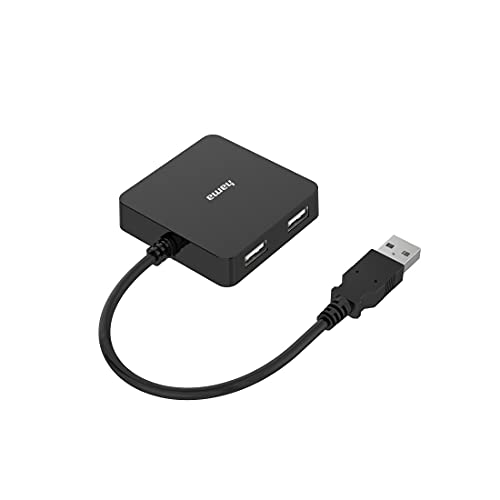 Hub con 4 porte USB (4x USB-A 2.0, 480 Mbps, alimentazione USB, cavo 0,15 m, 5,6 x 5,6 x 1,3 cm) nero - Hub USB - Immagine 7