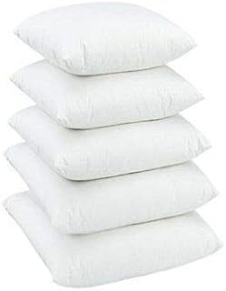Set Of 6-18 x 18 Cushion Inner Pads (45cm x 45 cm) - Hollowfibre Cushion Fillers  White Soft Insert  Deluxe Plump Hypoallergenic Pillow Sham Square