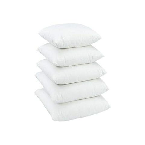 Set Of 6-18 x 18 Cushion Inner Pads (45cm x 45 cm) - Hollowfibre Cushion Fillers - White Soft Insert - Deluxe Plump Hypoallergenic Pillow Sham Square Cover