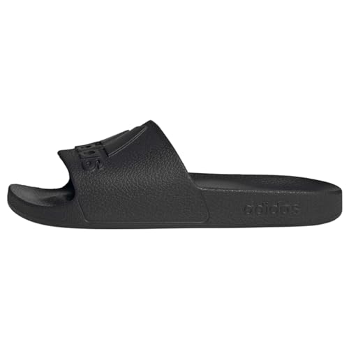 adidas Unisex Adilette Aqua Logo Slides, Core Black Core Black, 42 EU