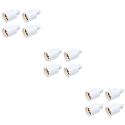 Uonlytech 12 Piezas De Lámpara De Conversión G24D Soporte Para Pantalla De Lámpara Tres Bombillas Cfl Reemplazo De Casquillo De Lámpara Hoja Conductora De Cobre [Otros Materiales]