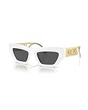 lentes versace originales mujer  Versace Gafas de sol de mujer VE4432U 401/87 color Blancas con lente gris oscuro tamaño 53 mm