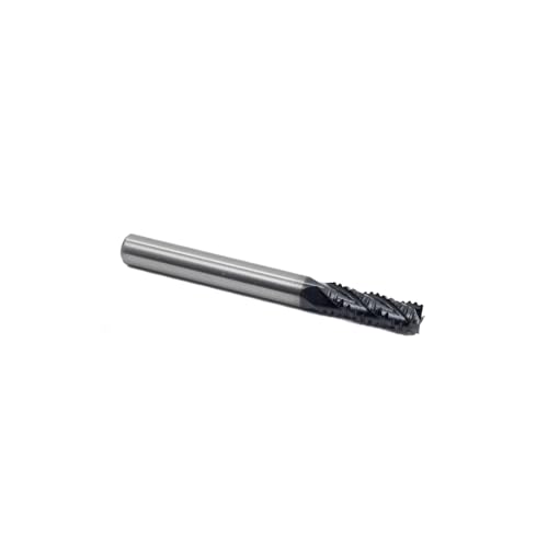 Image of Roughing End Mill JESTUOUS HSS Square Nose 4 Flute Fine Tooth Bit 1 /4 inch Shank Dia. 3 /4 inch Flute Length for Milling Metal Steels,1 Piece