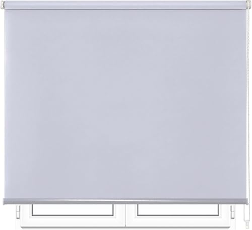DALINA Estor Enrollable para Ventana 87x180cm,Semi Translúcido Liso de Poliéster,Medida con Soporte 90x180cm (90x180cm, Blanco)