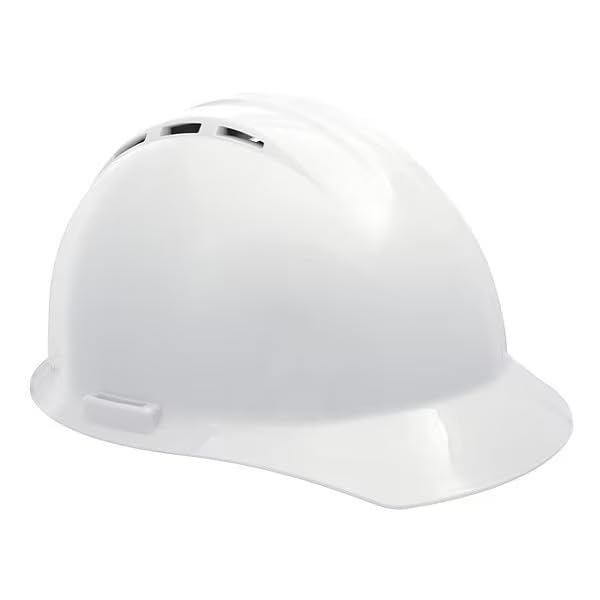 Hard Hat, Polyethylene, 4 Point Pinlock, Type 1, Class C, White, Mfr: 19251-A