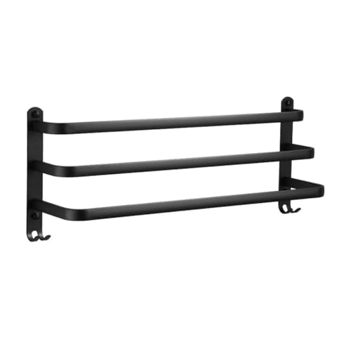 Porte-serviette en aluminium de qualité supérieure avec support multi-barres et crochets - 2