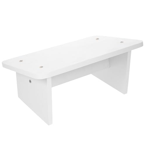 Repose-pieds surélevé bois MERRYHAPY support ergonomique blanc tabouret maison
