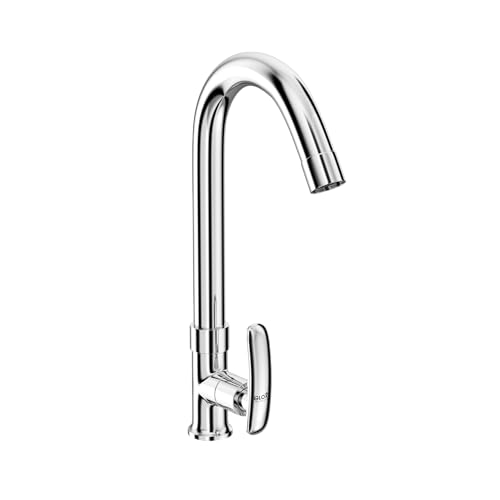 Image of GLOXY Premium Swan Neck Kitchen Sink Tap with 360 Degree Swivel Spout Riva Lever with Chrome Finish - Deck Mounted Wash Basin Tap for Kitchen Sink & Bathroom