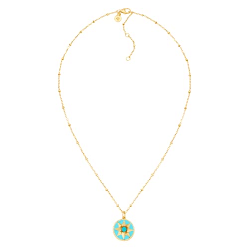 Silpada 'Nautical Star' Turquoise Pendant Necklace In 18K Yellow Gold-Plated Sterling Silver, 16" + 2" #TOP2