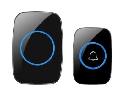 HRDR Wireless Doorbell, Waterproof Door Bell Kit, Over 1000 feet Range and 60 Chime, 5 Levels Volume and LED Flash, for Home Office Classroom