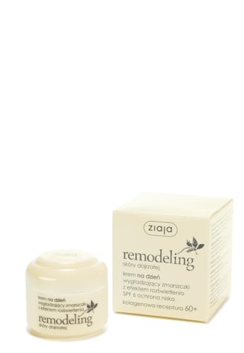 Ziaja Remodeling Crema de día antiarrugas con fórmula de colágeno 60+ para pieles maduras. Crema de día remodeladora de la piel madura 60+ 50 ml