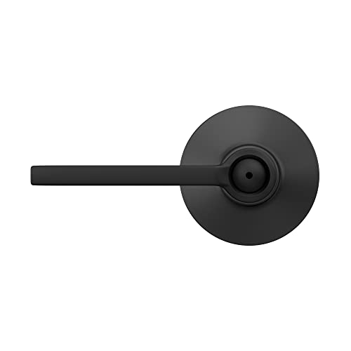 Schlage F40 V LAT 622 Latitude Door Lever, Bed & Bath Privacy Lock, Matte Black thumb #4