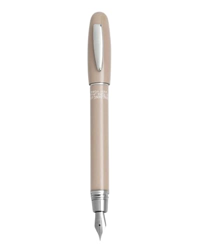 Stylo court classique idéal pour signer vos carnets de voyage en beige