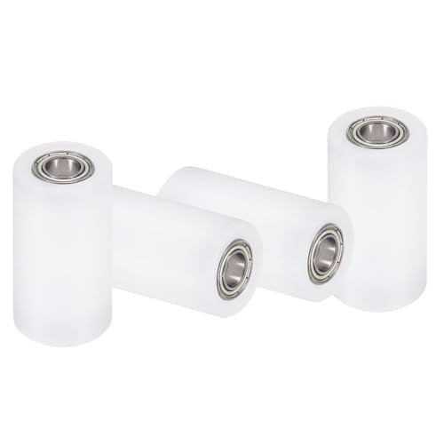 Rueda guía CNC de nailon blanco de 2-3/8 de largo para poleas y rodillos lineales