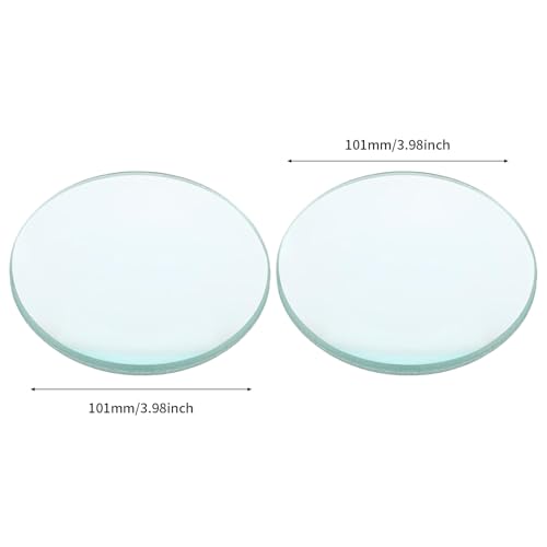 Image of Biconvex Mother-Child Mirror Double Convex Lens, 3.54'' (90mm) Diameter Optically Worked Glass Lens Ground Edges, Polished for Physics Classrooms,Lamps & Lighting,Torchlight