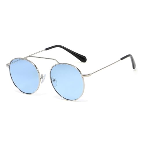 Lunettes de soleil rondes rétro punk contre l'éblouissement avec une vraie protection UV400